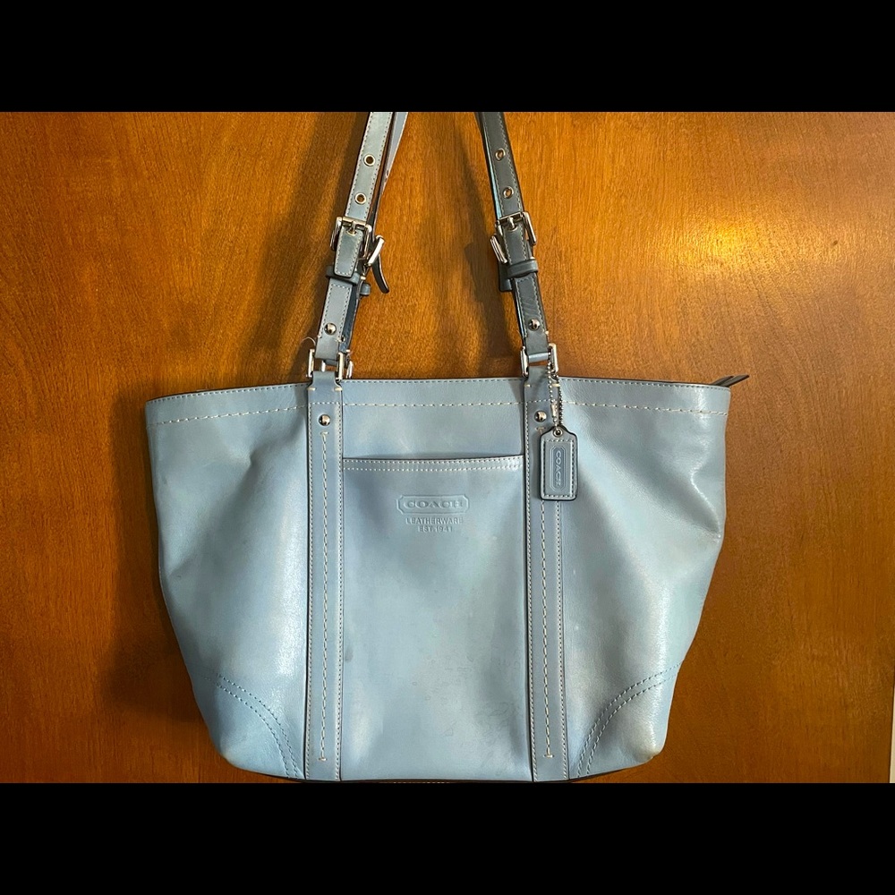 Light blue Coach purse